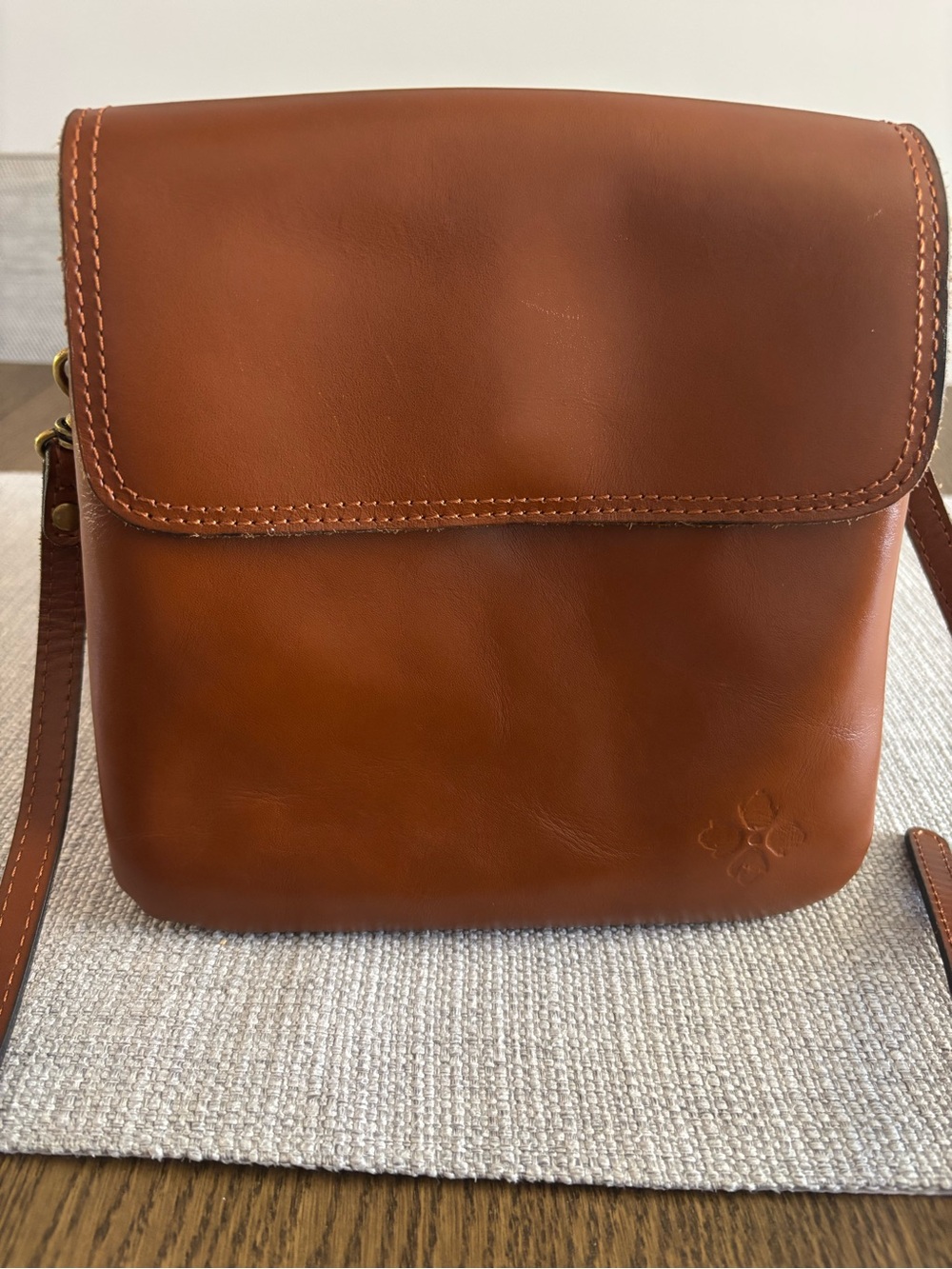 Patricia Nash Chestnut Leather Crossbody Bag